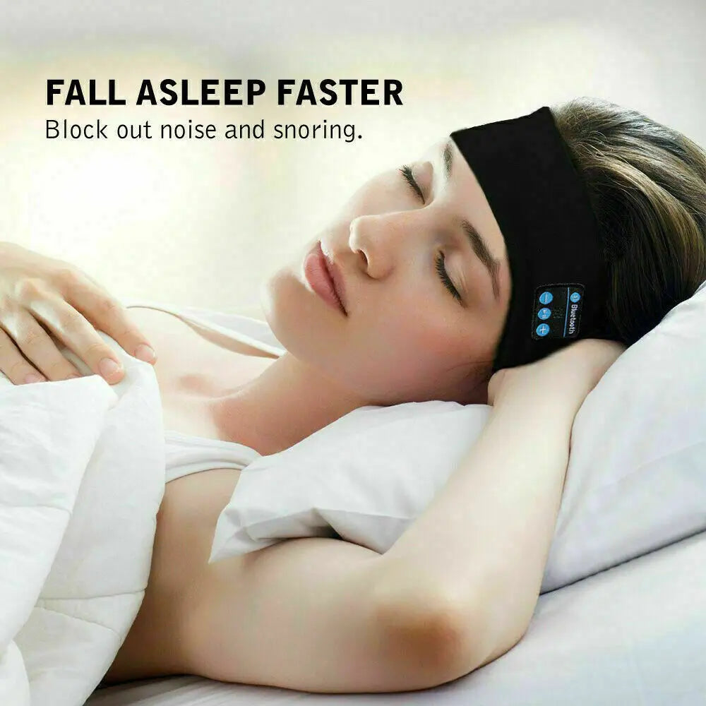 Banda Deportiva Bluetooth 5.0 con Audífonos Integrados para Dormir, Hacer Deporte y Escuchar Música