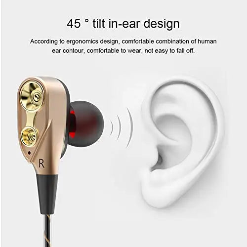 Audífonos In-Ear con Micrófono 3.5mm | Sonido Estéreo Dual Drive para Celular