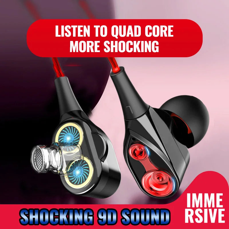Audífonos In-Ear con Micrófono 3.5mm | Sonido Estéreo Dual Drive para Celular