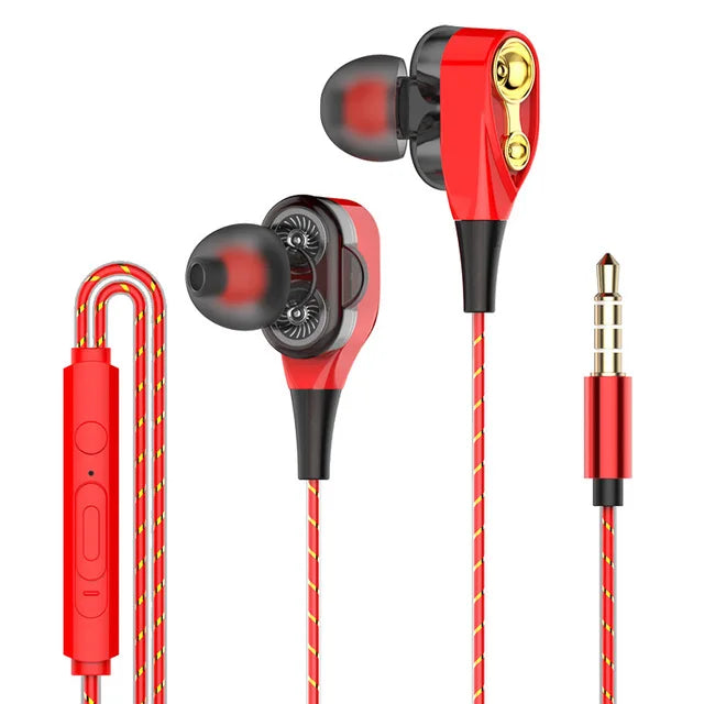 Audífonos In-Ear con Micrófono 3.5mm | Sonido Estéreo Dual Drive para Celular