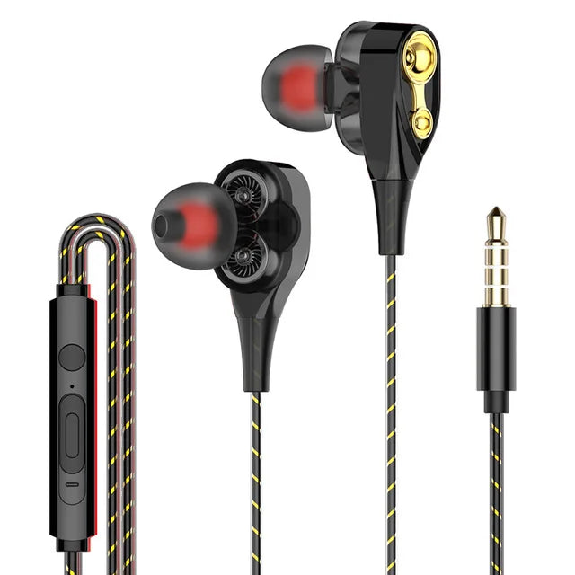 Audífonos In-Ear con Micrófono 3.5mm | Sonido Estéreo Dual Drive para Celular