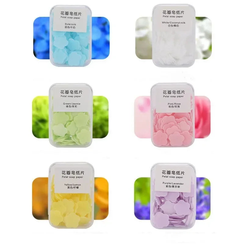 Jabón de Papel Portátil 100PCS | Láminas Aromáticas para Viaje y Lavado de Manos