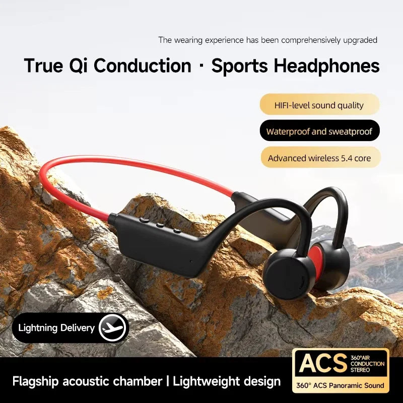 Nuevos Auriculares de Conducción Ósea Inalámbricos IPX8 Resistentes al Agua para Natación y Deportes, Bluetooth 5.4 con Micrófono para Ejercicio y Fitness