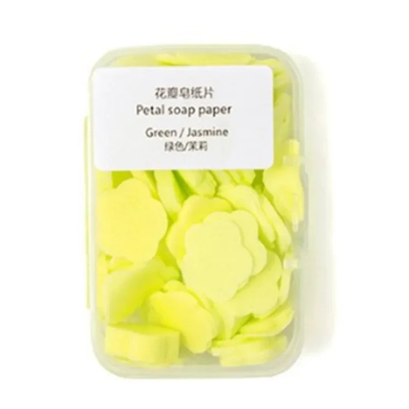 Jabón de Papel Portátil 100PCS | Láminas Aromáticas para Viaje y Lavado de Manos
