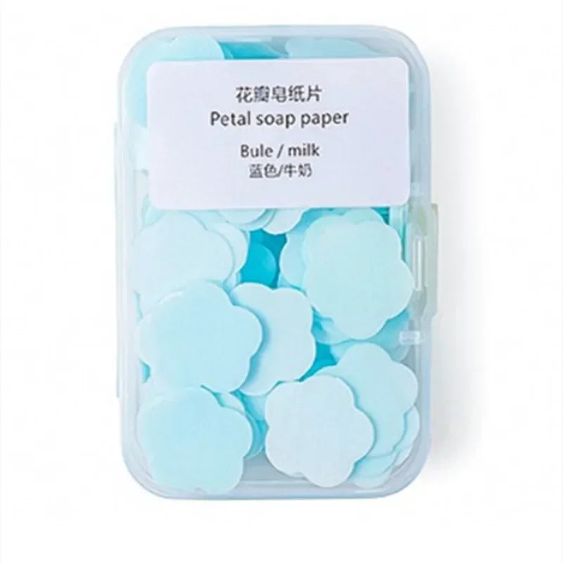 Jabón de Papel Portátil 100PCS | Láminas Aromáticas para Viaje y Lavado de Manos