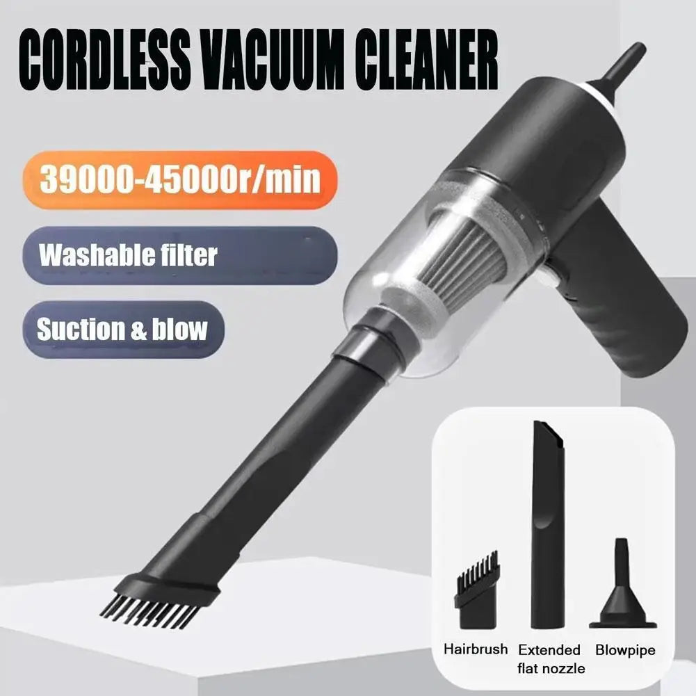 Mini Aspiradora Inalámbrica Portátil 120W para Carro y Hogar