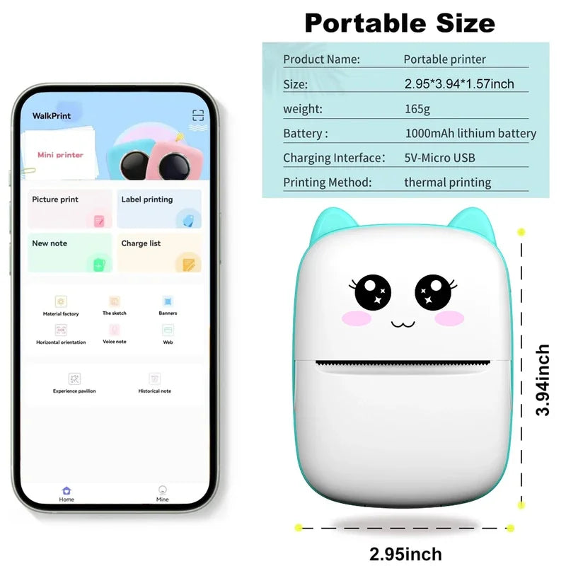 Mini Impresora Portátil Bluetooth